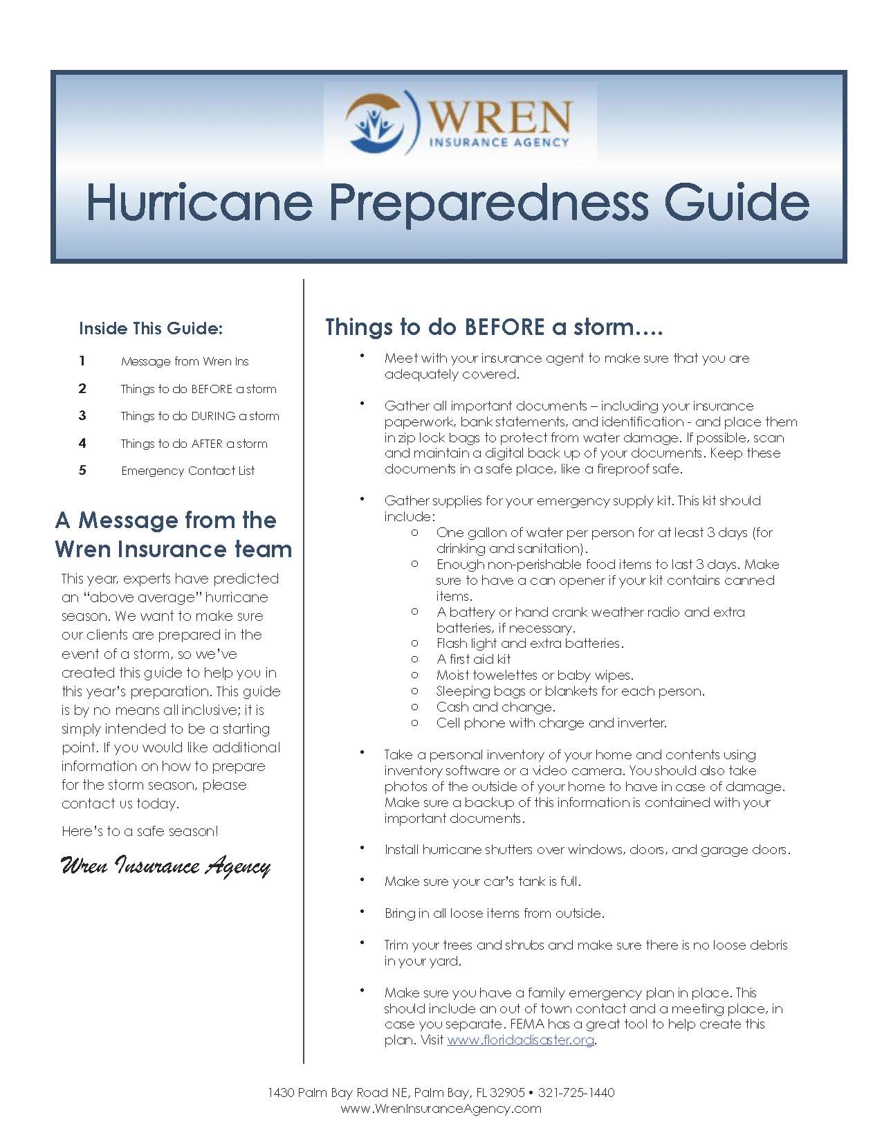 2020 Hurricane Preparedness Checklist